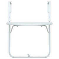 Balkontafel hangend 60x64x83,5 cm rattan-look kunststof wit 2
