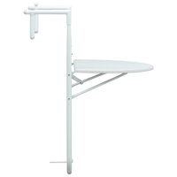Balkontafel hangend 60x64x83,5 cm rattan-look kunststof wit 3