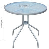 Bistrotafel 80x71 cm staal grijs 4