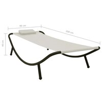 Tuinbed 200x90 cm staal cr&egrave;me 7