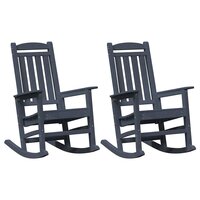 Schommelstoel 2 pcs Marineblauw 92 x 70 x 108 cm Polyetheen 2
