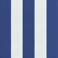Tuinbankkussen gestreept 200x50x4 cm stof wit en blauw 6