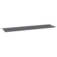 Tuinbankkussen 200x50x4 cm oxford stof antracietkleurig 2