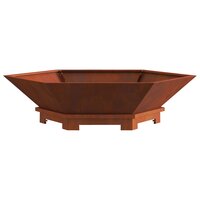 Vuurkorf Bruin 100 x 100 x 28 cm Cortenstaal 6
