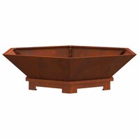 Vuurkorf Bruin 100 x 100 x 28 cm Cortenstaal 7
