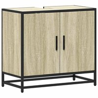 Wastafelkast Sonoma eiken 65x33x60 cm bewerkt hout 2