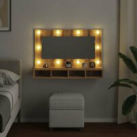 Spiegelkast met LED Artisan Eiken 90x31,5x62 cm 4