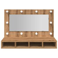 Spiegelkast met LED Artisan Eiken 90x31,5x62 cm 5