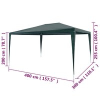 Partytent 3x4 m PE groen 6