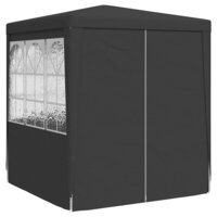 Partytent met zijwanden professioneel 90 g/m&sup2; 2x2 m antraciet 3