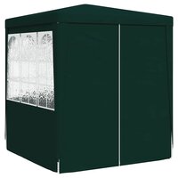 Partytent met zijwanden professioneel 90 g/m&sup2; 2x2 m groen 3