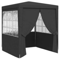 Partytent met wanden professioneel 90 g/m&sup2; 2,5x2,5 m antraciet 2