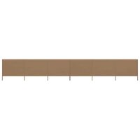 Windscherm 6-panelen 800x80 cm stof taupe 2