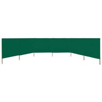 Windscherm 6-panelen 800x160 cm stof groen 3