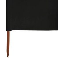 Windscherm 9-panelen 1200x160 cm stof zwart 5