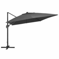 Zweefparasol met LED en aluminium paal 400x300 cm antraciet 3