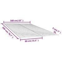 Lattenbodem met 48 latten 2 stuks 80x200 cm 7