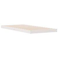 Bedframe Wit 213.5 x 104 x 9 cm Massief grenenhout 4