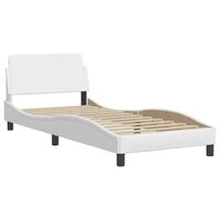 Bed met matras "Dover" kunstleer wit 80x200 cm 4