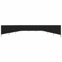 Windscherm 9-panelen 1200x80 cm stof zwart 3