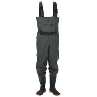 Waadpak met laarzen en riem maat 41 donkergroen 2