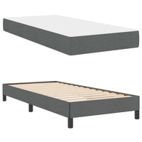 Boxspringbed met matras Donkergrijs 80 x 200 cm Stof 5