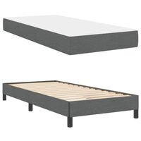 Boxspringbed met matras Donkergrijs 80 x 200 cm Stof 6