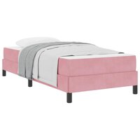 Boxspringbed met matras Roze 90 x 200 cm Stof 2