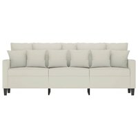 Driezitsbank 180 cm fluweel cr&egrave;mekleurig 3