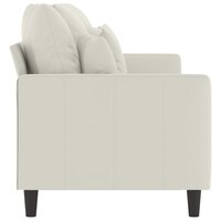 Driezitsbank 180 cm fluweel cr&egrave;mekleurig 4