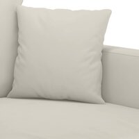 Driezitsbank 180 cm fluweel cr&egrave;mekleurig 6