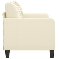 Tweezitsbank 120 cm kunstleer cr&egrave;mekleurig 4