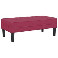 Bankstel met kussen 2 pcs Wijnrood Polyester 6
