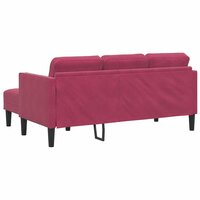Bankstel met kussen 2 pcs Wijnrood Polyester 8