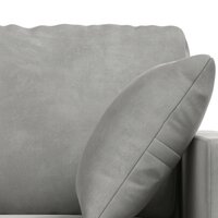 Bankstel 2 pcs Lichtgrijs 138 x 78 x 80 cm Fluweel 6