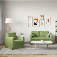 Bankstel 2 pcs Lichtgroen 138 x 78 x 80 cm Fluweel 3