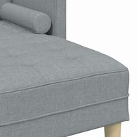 Bankstel met kussen Lichtgrijs Polyester 7