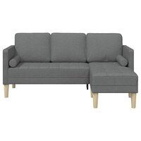 Bankstel met kussen Donkergrijs Polyester 4