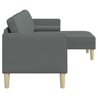 Bankstel met kussen Donkergrijs Polyester 5