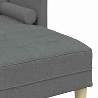 Bankstel met kussen Donkergrijs Polyester 7