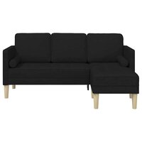 Bankstel met kussen Zwart Polyester 4