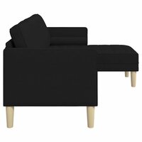 Bankstel met kussen Zwart Polyester 5