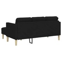Bankstel met kussen Zwart Polyester 6