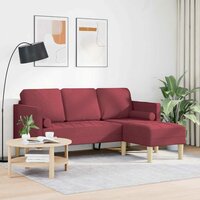 Bankstel met kussen Wijnrood Polyester 3