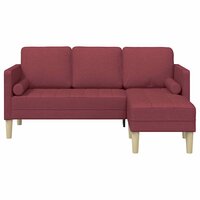 Bankstel met kussen Wijnrood Polyester 4
