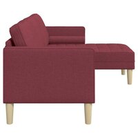 Bankstel met kussen Wijnrood Polyester 5