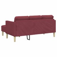 Bankstel met kussen Wijnrood Polyester 6