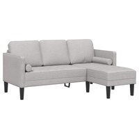 Bankstel met kussen Wolkengrijs Polyester 2