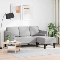 Bankstel met kussen Wolkengrijs Polyester 3