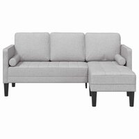 Bankstel met kussen Wolkengrijs Polyester 4
